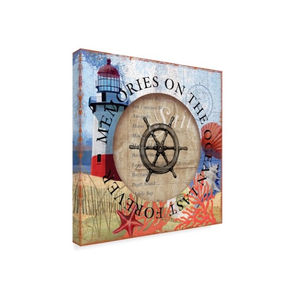 Art Licensing Studio 'Circled Lighthouse 1' Canvas Art,14x14